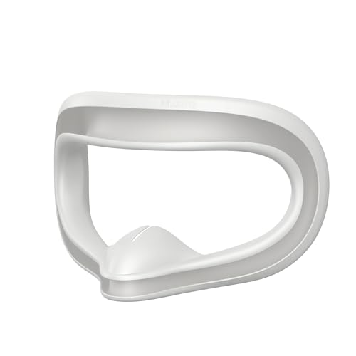 AMVR Silicone Face Cover Compatible with Meta/Oculus Quest 3S Accessories, Sweatproof Face Pad, Immersive VR Experience (Gris)
