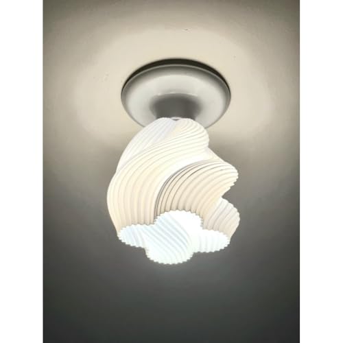 Plafon Luminaria LED Lustre de Teto Simples Cúpula Design Moderno - Redondo e Quadrado para Ambientes Internos (Branco,Quadrado)