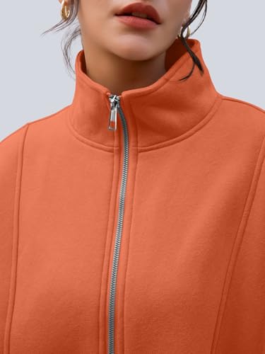Image of AUTOMET Women's Quarter Zip Oversized Sweatshirt Fleece Mock Neck Pullover
