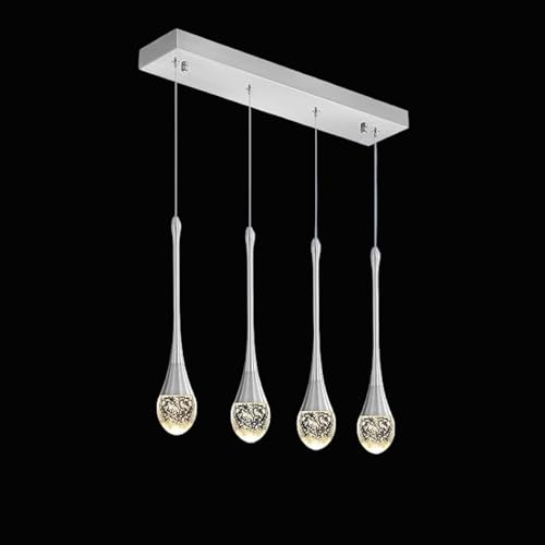 CVGBFDGYJN 70,9''/180 cm Kristall-Kronleuchter für Foyer, Eingang, großes Wohnzimmer, 4 Lichter, Deckenleuchte, Silberne Treppe, Pendelleuchten, hohe Decke, hängende Kristallsäule, Kronleuchter,