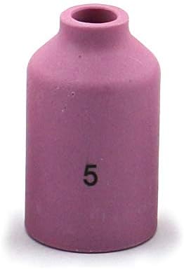 WeldingCity 10-pk Gas Lens Ceramic Cup Alumina 54N17 (#5, 5/16") for TIG Welding Torch 17, 18 and 26 Series from Weldcraft Lincoln Miller ESAB CK