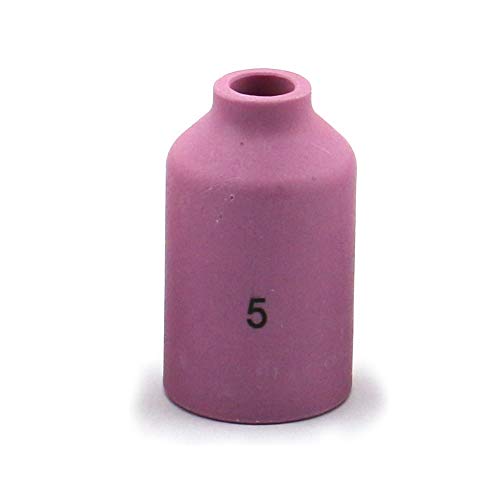 WeldingCity 10-pk Gas Lens Ceramic Cup Alumina 54N17 (#5, 5/16") for TIG Welding Torch 17, 18 and 26 Series from Weldcraft Lincoln Miller ESAB CK