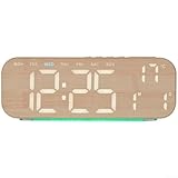 Septoolshop Sveglia digitale per camera da letto, grande display a LED da 140 cm, luminosità regolabile, doppia sveglia, 9 minuti, snooze, formato 12 o 24 ore, facile da usare, stile nordico, per