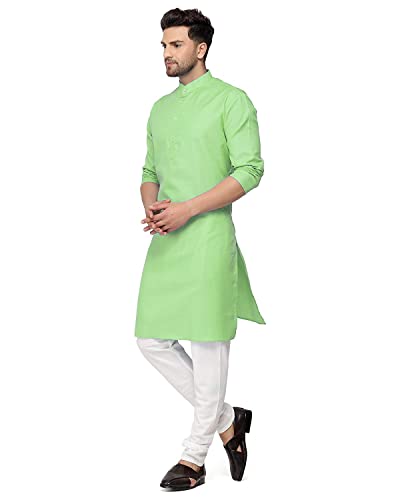 Image of Multi Colored Cotton Plain Men's Ethnic Kurta Only