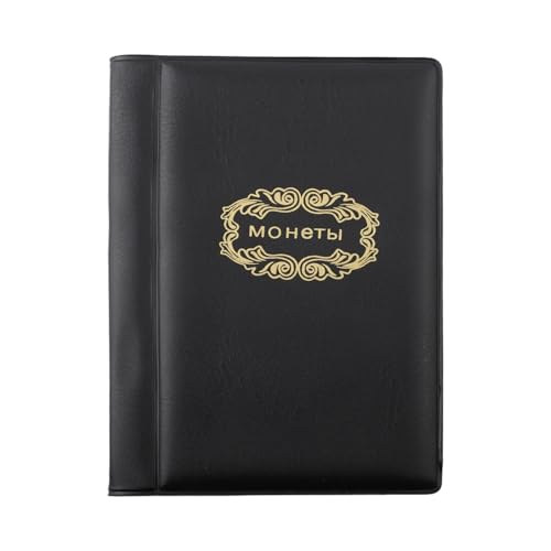 Lawnoval Album de collection de pièces de monnaie en PVC avec 10 pages pour médailles et jetons - Sacs à poussière de rechange - Filtre à vide basique