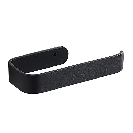 MYSUNBAR Toalettpappershållare utan borrning, självhäftande hållare för hushållspapper utan borrning, toalettpappershållare – svart, väggmonterad hållare för hushållspapper för badrum/kök