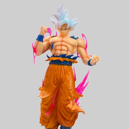 Image of Awestuffs Large Action Figure Limited Edition Figure Toy Statue Merchandise for Anime Lovers (18 cm) (DBZ Gokuu Ultra Instinct Floating)