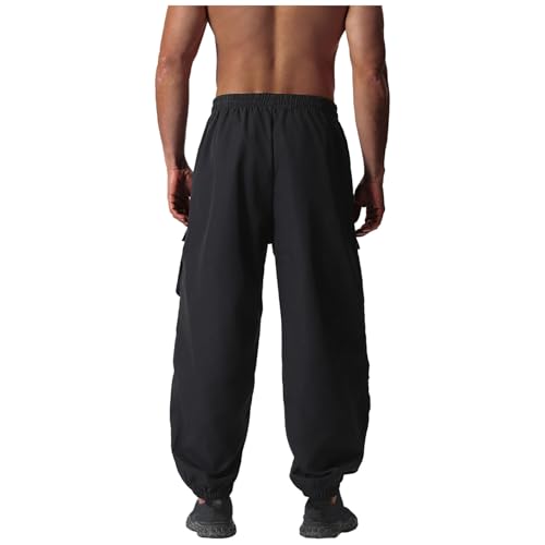 Mens Cargo Pants Baggy Casual Lightweight Ankle Harem Pants Streetwear Techwear Outdoor Hiking Pant with Pockets4