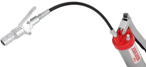 ZEELINE BY MILTON 高耐久レバーグリップグリースガン、ロックグリースカプラー付き10,000PSI、強力ロック、漏れ