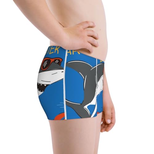 Boys' Cotton Boxer Brief Soft Underwear-Shark With Sunglasses And Lobste2