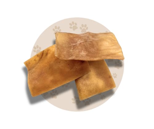 Warnick's Hundesnack Rinderkopfhautplatten - 5 kg | Große Rinderkopfhautplatten - Hart & lecker - Naturkausnack für Hunde aus 100% Rind - Zur Zahnpflege, ohne Zusätze