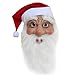 HENGYUTOYMASK Christmas Santa Claus Latex Mask with white beard and hat Costume Realistic Full Face Mask Cosplay Props