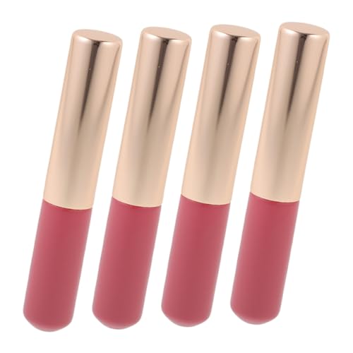 BELLIFFY Ergonomic Small Size Lip Brush Set 4pcs Silicone Lip Makeup Brush for Lipstick Balm Gloss Concealer