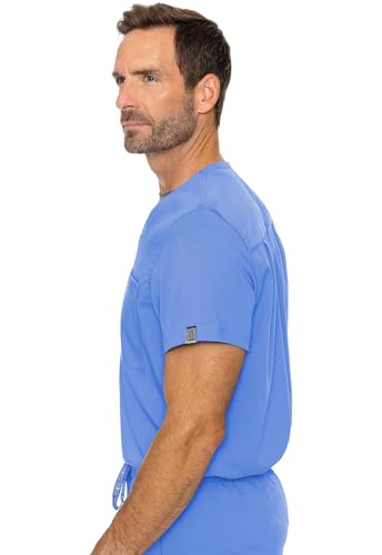 Image of Med Couture Rothwear Touch Scrub Top for Men V-Neck 1 Pocket