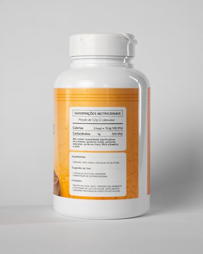 Cúrcuma Pura 120 Cápsulas Gelatina De 600mg (120)