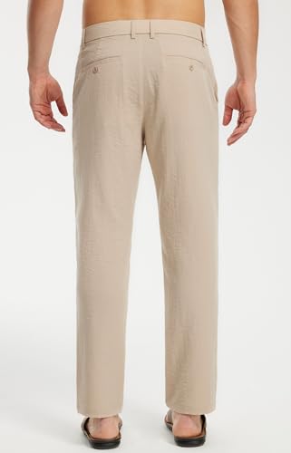Libin Men's Imitation Linen Pants Casual Pants Lightweight Pants Summer Beach Lounge Pants2