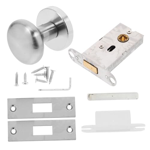Operitacx Cerradura Invisible de Acero Inoxidable Pomo de Puerta Moderno sin Llave Rotación para Armarios Pasillos Diseño Duradero