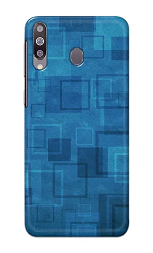 Image of Printed Hard Back Cover Case for Samsung Galaxy M30 Back Cover (Plain Azure Blue) -702