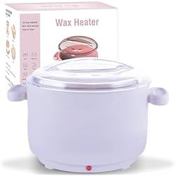 Wax Warmer for Hair Removal, 16.9oz Portable Electric Wax Heater Machine for Hard and Soft Wax Beads, Fast Heating for Home Gentle, Salon Warmer for Braizlian Waxing, Body, Bikini, Eyebrow, Purple