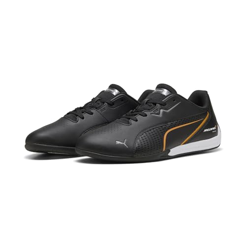 PUMA MCLAREN Drift Cat 11 - Tenis Unisex para Hombre, Color Negro y Papaya, Talla 48, Puma Black Bright Papaya, 44.5 EU