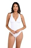 La Blanca Island Goddess Multi Strap Cross Back jednoczęściowy strój kąpielowy 1 damski strój kąpielowy, biały, 40