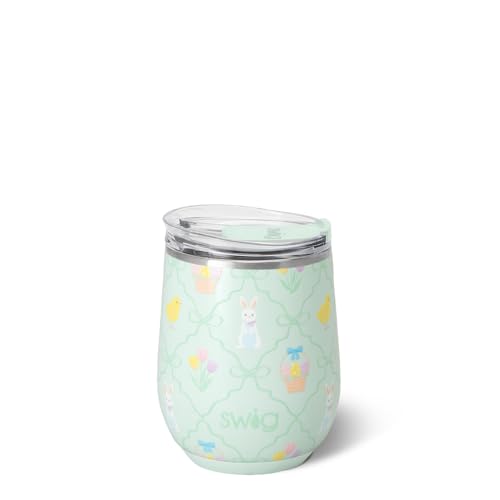 Swig Life 12oz Insulated Wine Tumbler with Lid, Hoppy Easter
