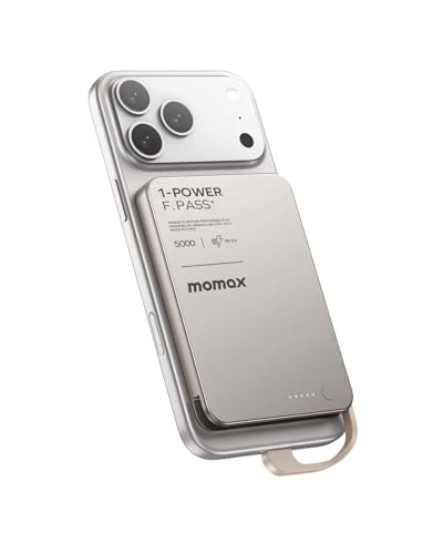 MOMAX 5000mAh Slim Built-in Cable Bank