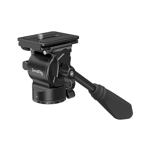 SmallRig Selection Tripod Fluid Head Pan Tilt Head with Quick Release Plate for Arca Swiss for Compact Video Cameras and DSLR Cameras -3259