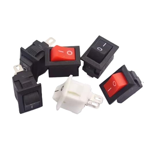 Interruptor de coche KCD1 rojo de 2 pin para sustituir interruptores rotos en electrodomésticos