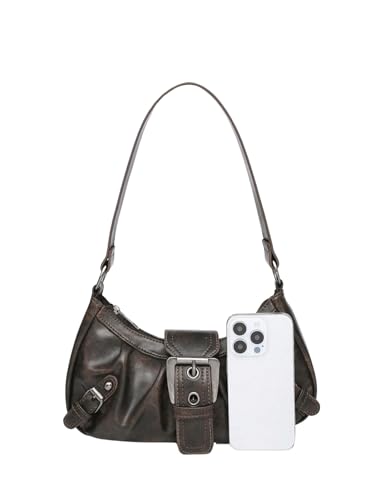 Verdusa Women's Y2k Purse Goth Handbag Buckle Punk Hobo Shoulder Bag Clutch Purses Bags4