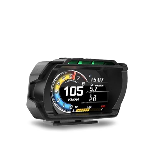 V80 OBD2 HUD Head Up Display - Real-Time Speed, Fuel Consumption, RPM, Turbo Boost, Security, Custom Car Logo, 10+ Interfaces for Most Cars After 2008(V80-Korean)