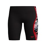 Speedo Boy's Hyperboom Splice Swim Jammer, Black, 12