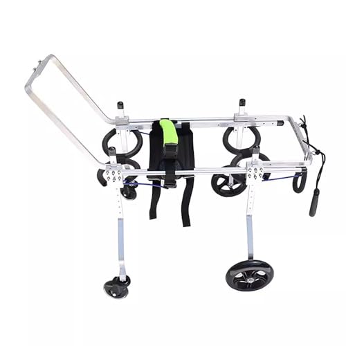 Fauteuil roulant pour chien à poignée réglable | Chariot de récupération