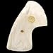 Replacemnt for Colt Python & Anaconda White Pearl Grips with 24K Gold Medallion | CNC Fit | Model 2019 & Up | USA Made