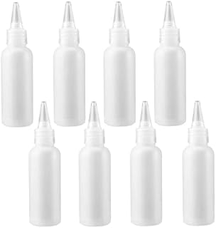 8 Pcs Small Squeeze Bottles 50ml Tip Applicator Bottle Plastic Squeeze Condiment Bottles Squeeze Dispensing Bottles Mini Empty Bottle for DIY Crafts Art Painting Multi Purpose,SQHY-JYP08