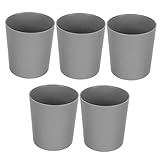 EPIGEIST 5 Stück Teiliges Kunststoff Blumentöpfe Groß Volumen Modernes Design für Zimmerpflanzen...