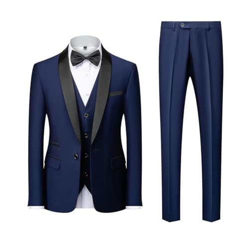 Men's Casual 2-Piece Business Suit Slim Fit Blazer Pants Fashionable Wedding Party Tuxedo3