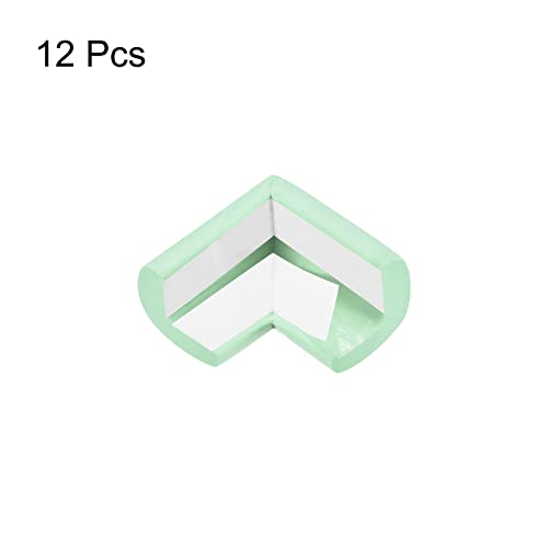 Image of uxcell Corner Guards Edge Protectors, 12Pack Foam Safety Bumper L Shape, 55mm /2.16 inch(L) for Furniture Corner Table Edge Guard, Light Green