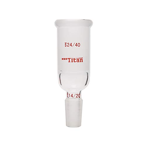 Adaptateur 24/40 à 14/20 en verre de laboratoire pour montage de verrerie