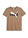 PUMA Boys 3PC Short Sleeve Cotton Tees & Tricot Jogger Set, Taupe, 2T