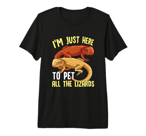 Funny Bearded Dragon Gift Pet Lizard Humor Reptile Herpetolo Premium T-Shirt