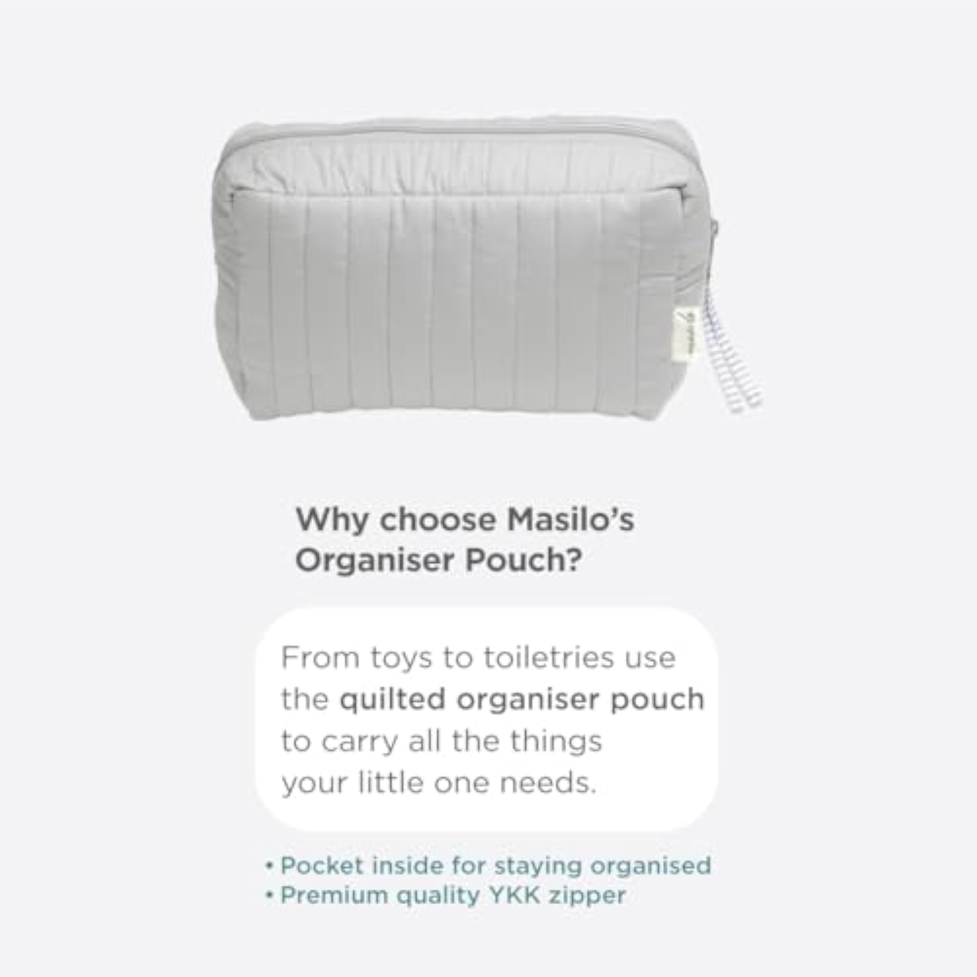 Organic Cotton Organiser Pouch, Travel Friendly Multipurpose Kit