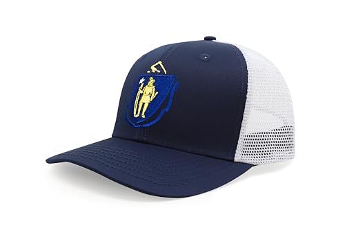 Image of International Tie State Hat for Men and Women, Adjustable Snapback Trucker Baseball Cap with Embroidered Patch