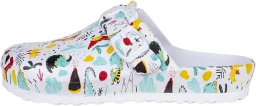 WORKTEAM Zuecos Sanitarios Estampados Ultraligeros De Eva con Hebilla Ajustable, Ergonómicos Y Anatómicos con Cámara Ortopédica para Un Confort Diario. Unisex Multicolor 42/43 EU