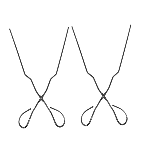 Abaodam 2Pcs Outdoor Fire Tong Charcoal Clamp for Barbecue Camping and Cooking Ergonomic Design Stain Resistant Handle for Firewood and Charcoal Grilling