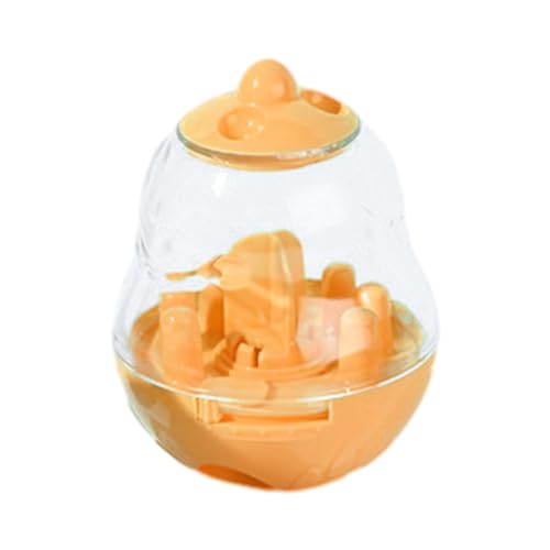 Loigohon ぐらつきトリートディスペンサー 多機能インタラクティブおもちゃ ? 猫の知育を促すスローフィーダー PP素材で耐久性のある室内用ペット玩具 (b)