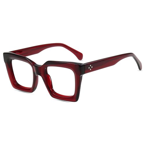 Image of Firmoo Oversized Square Blue Light Blocking Glasses for Women /Men, Stylish Computer Eyeglasses Anti Headaches,Acetate