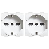 Bticino SAM5440/16F Matix Presa Bipasso, Standard Tedesco, Bianco (Confezione da 2)