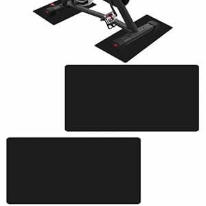 2-Pack Non-Slip Exercise Bike Mat for Peloton & Concept 2 Rower – Protects Hardwood Floors & Carpets – Gym Equipment Mat for Spin Bikes, Trainers, Home Workouts