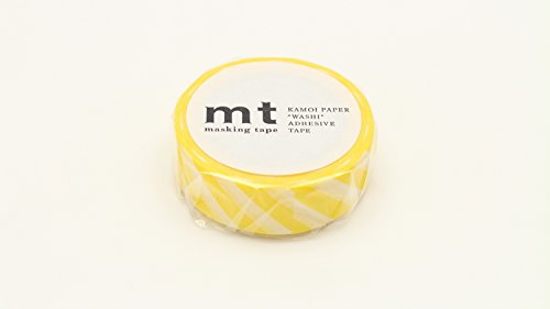 Image of MT Masking Tape 1P Stripe Lemon Washi Masking Tape - Lemon